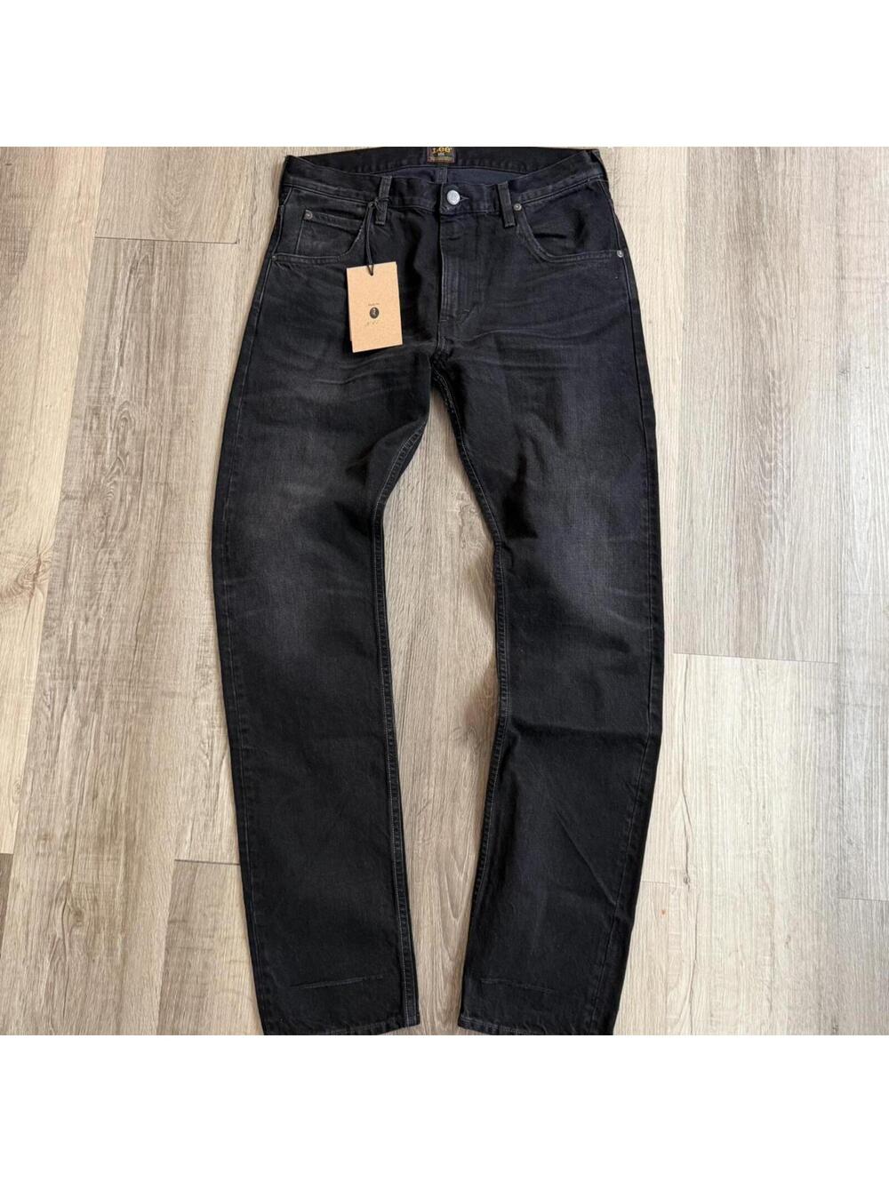 NWT Lee 101 selvedge lot no 59 13-ounce right hand twill black denim jeans 29x32